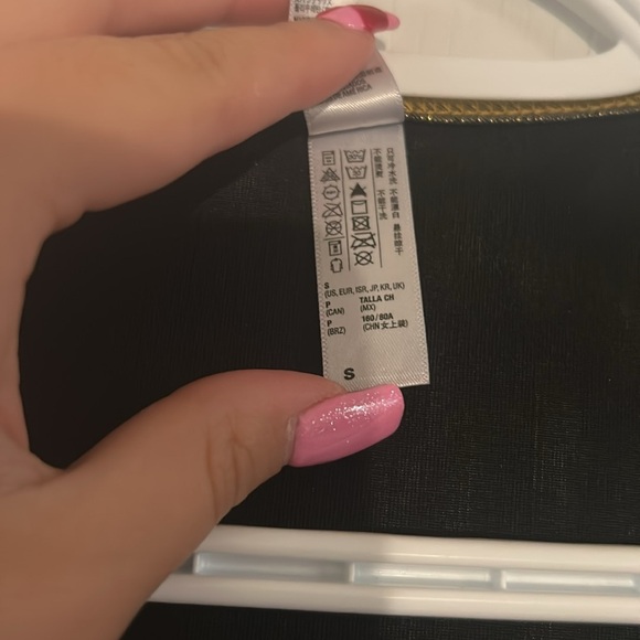 Y2K Gold Metallic Long sleeve slick Wrap top Bolero liquid - Picture 5 of 5